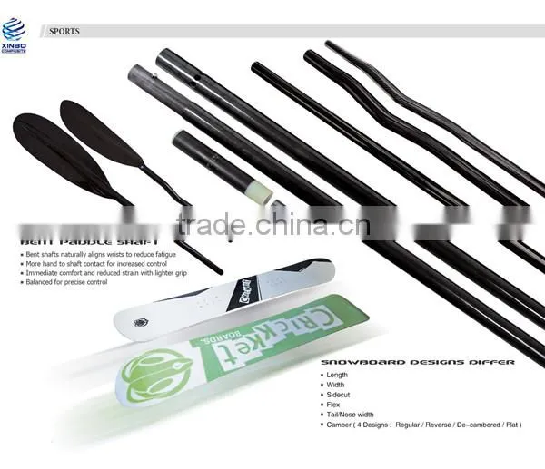 Carbon fiber kayak paddle with adjustable shaft