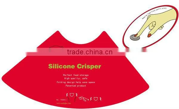 Food grade Round foldable silicone insulated food containers (FD003-1)