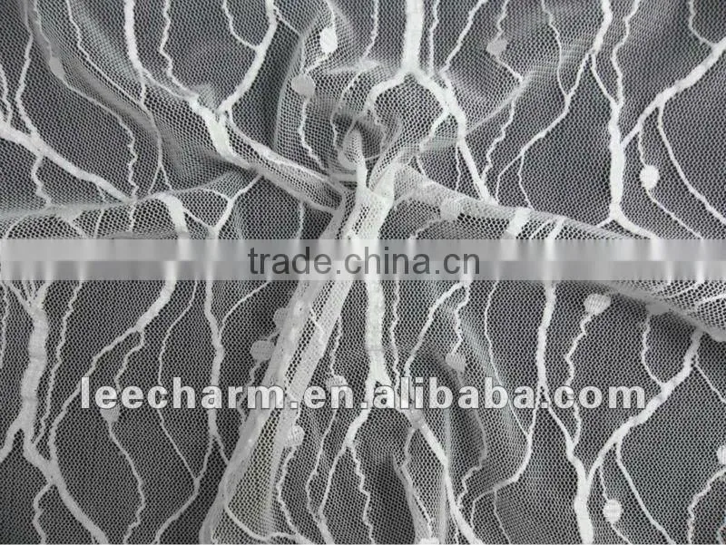 Nylon Rayon Blend Lace Mesh Fabric