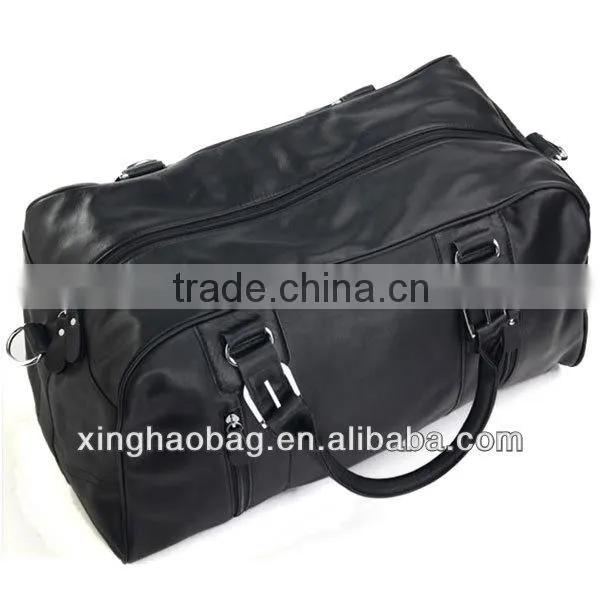 Shopping in china brand leather weekend bag