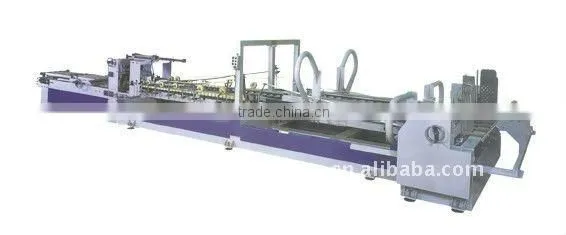 Automatic folder and gluer carton box packing machine