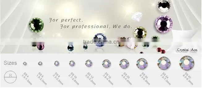 1440pcs SS16 Non hotfix flatback Crystal Glass Rhinestone Round Beads