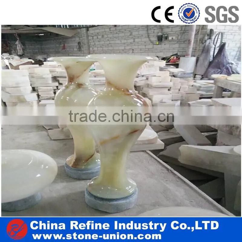 fashional green onyx flower vase