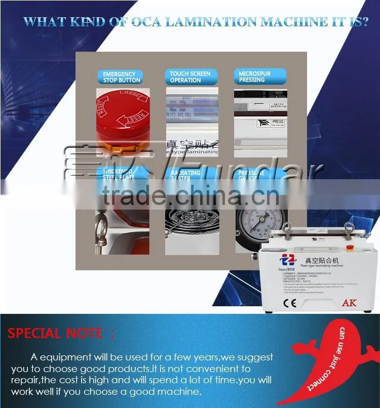 12inch Vacuum OCA lamination machine built in bubble remove lcd refurbish lcd repair mobile air bubble removing machine