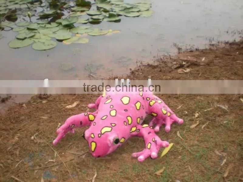 Realistic plush toy frog with spots