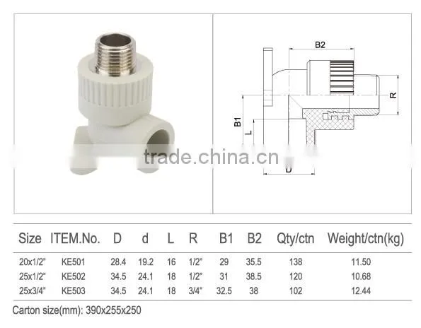 2014 PPR Male threaded elbow with disk