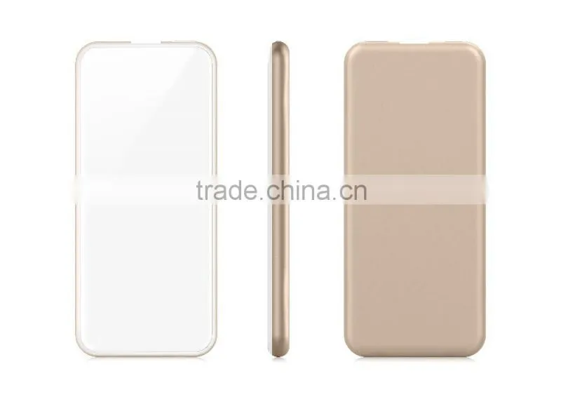 AWC840 Newly 5000mah usb mobile phone charger 2.5 D glass and titanium alloy 5v 2a charger fast usb charger for Iphone 6