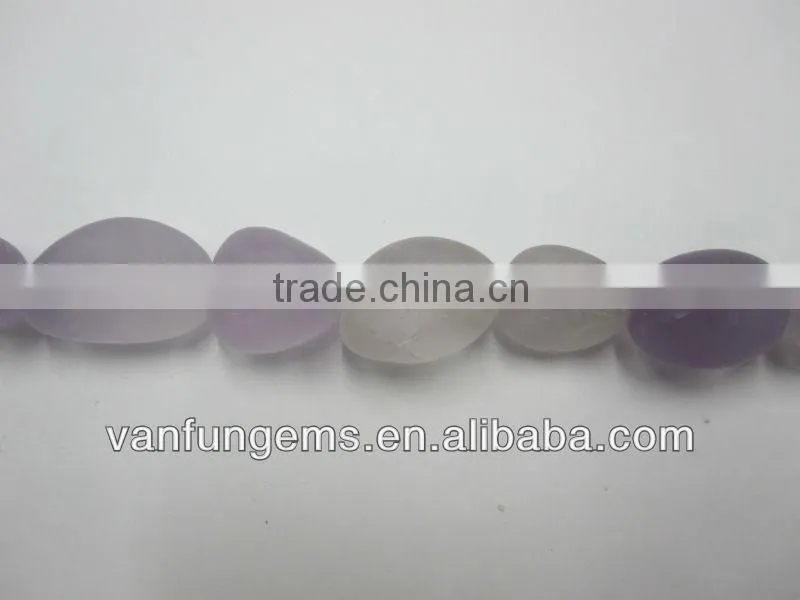Natural gemstones amethyst matted tumble