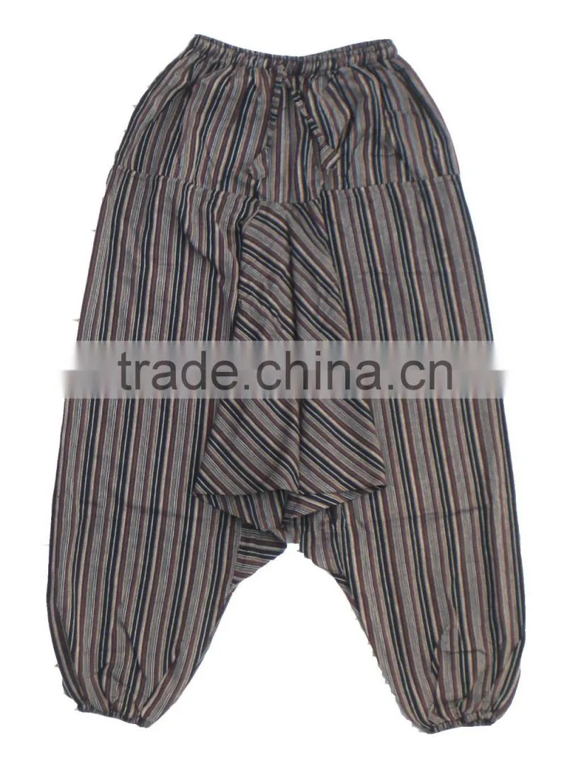 Loose Stripe Cotton Yoga Pant