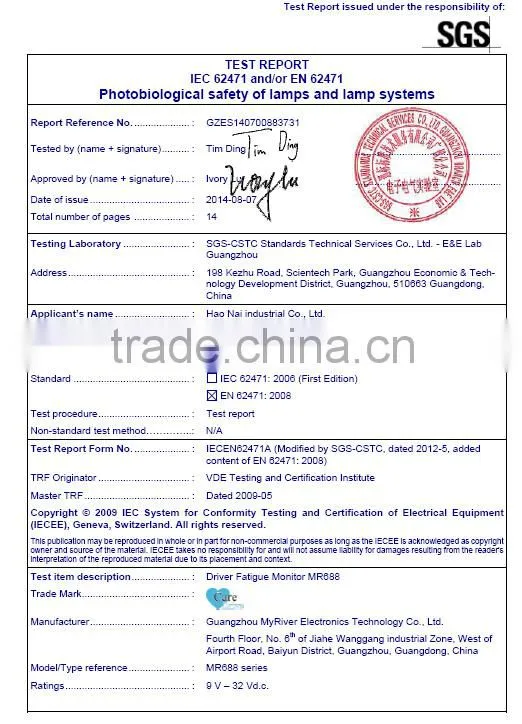 Manufacturer of fleet services MR688 Anti Fatigue Monitor