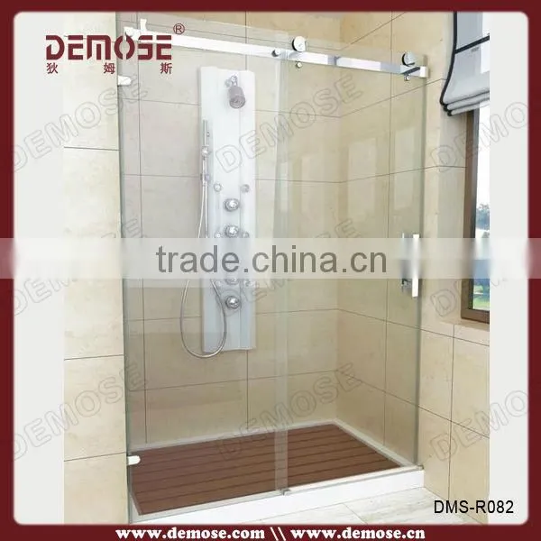3 Glass Panel Shower Screen / Double Sliding Shower Door With Frame