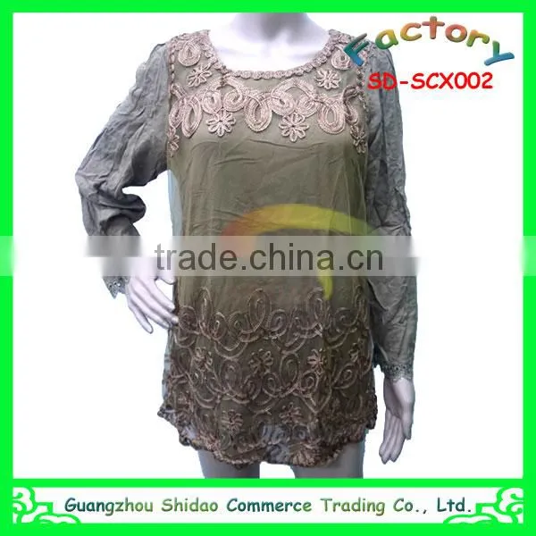 Woman blouse new fashion ladies lace blouse designs lace blouse