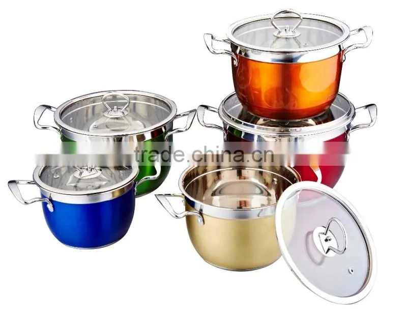 Wholesale stainless steel cooking pot set capsuled bottom