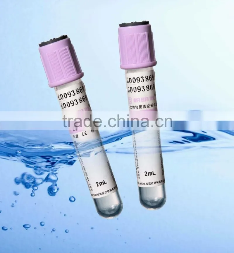 Disposable plastic K2 K3 Na2 EDTA capillary vacuum blood collection serum separator tubes