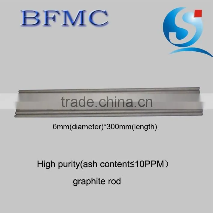 10*360mm Graphite Spectral analysis rods 7-10PPM ash content graphite rod
