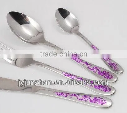stainless steel hanging flatware with shelf and color box packing