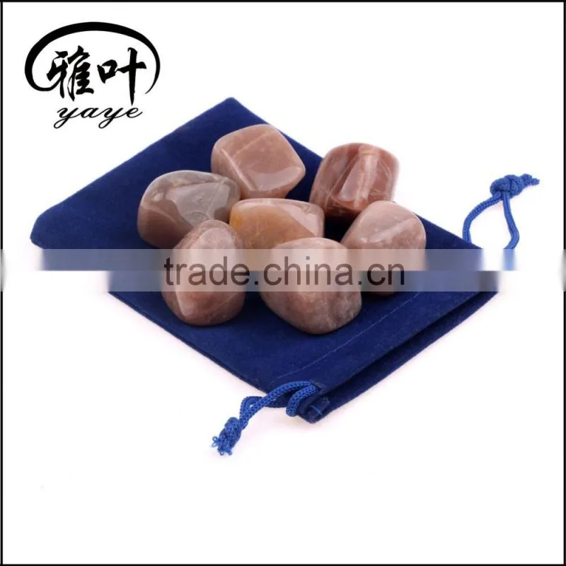 Wholesale Natural semi precious Stone Highly Polished 20-25mm Moonstone Tumbled Stone