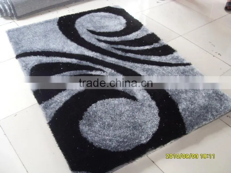 polyester shaggy carpets tile , flooring mat /rug
