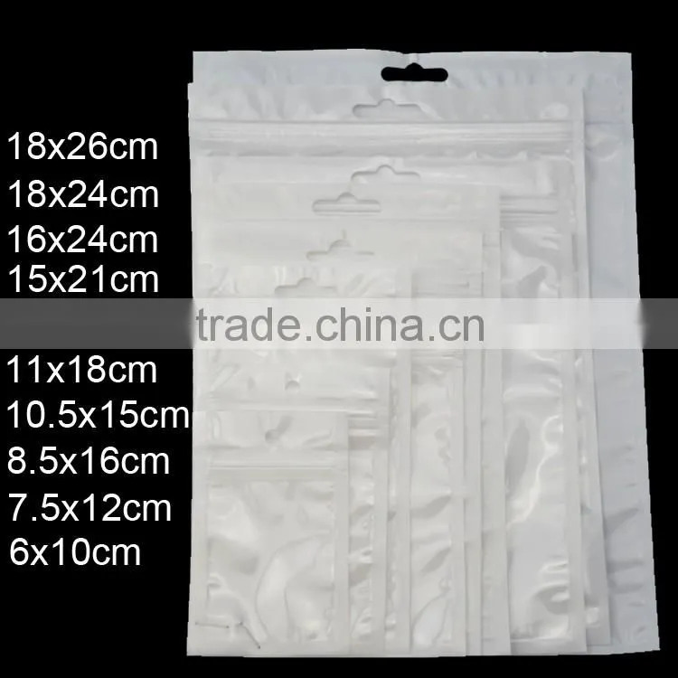 various size accept custom printing lamination header bag with zipper top wholesale