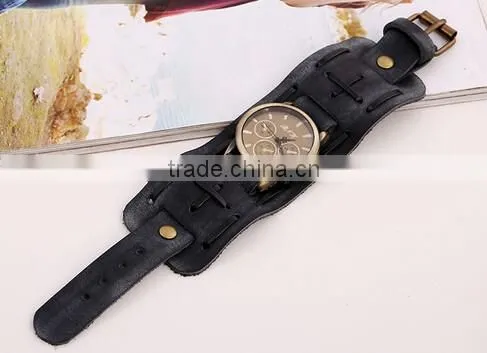 >>< SW16688 HOT SELLING Men handmade Leather Watch Bracelet/