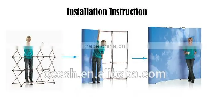 Economic Pop Up Stand Pop Up Display Banner,Aluminium Backdrop Stand Trade Show