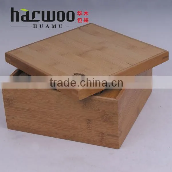 Ecological recyclable bamboo box ,bamboo storage box