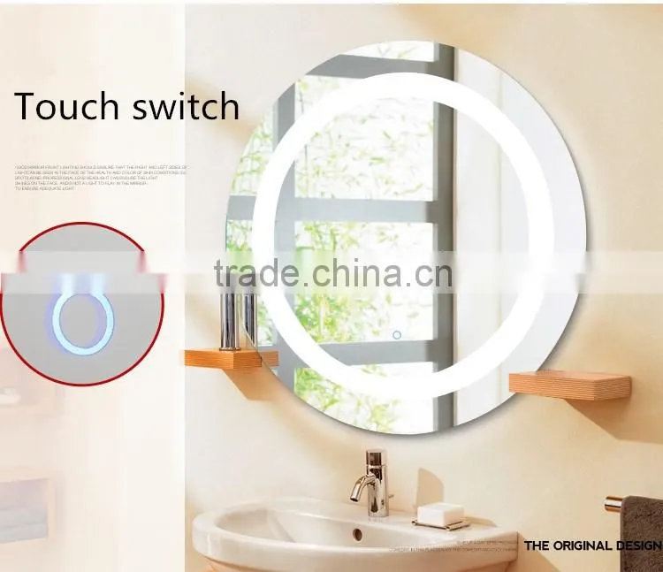 With the light mirror/Defend bath cosmetic mirror bathroom LED lights/ hanging hangs anti-fog mirror wall lamp
