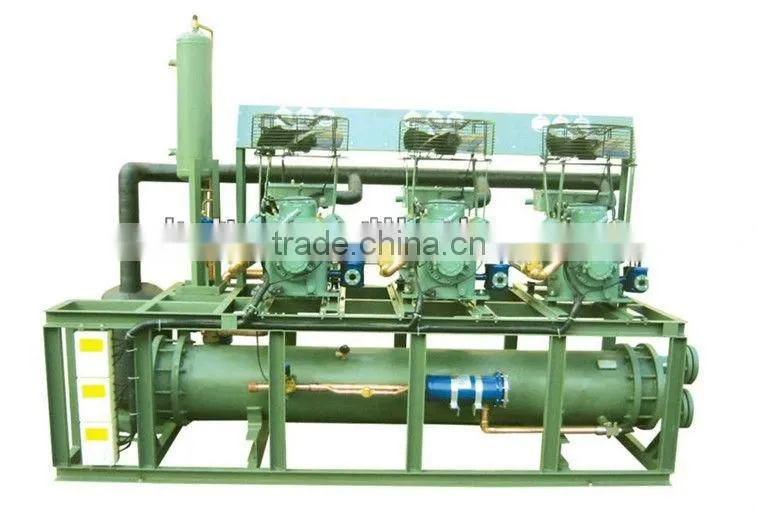 Low Temperature Semi-hermetic Screw Compressor Racks Condensing Unit for Fresh Fruit,Food,Meat in Cold Room etc