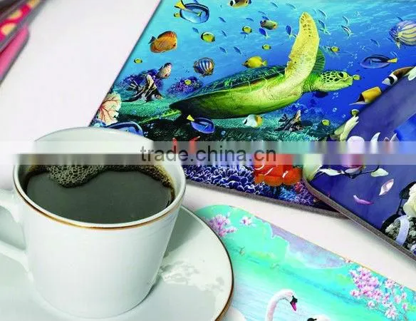 2013 hot customize lenticular 3D table mats of animal