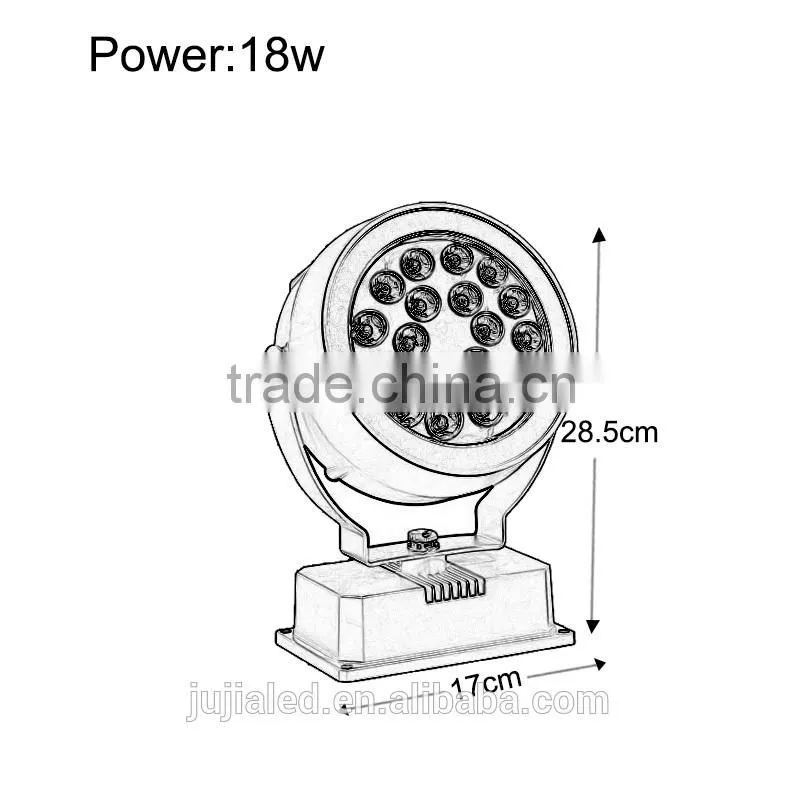 18watt Multi Color LED Flood Llight 12V IP65 Waterpoof