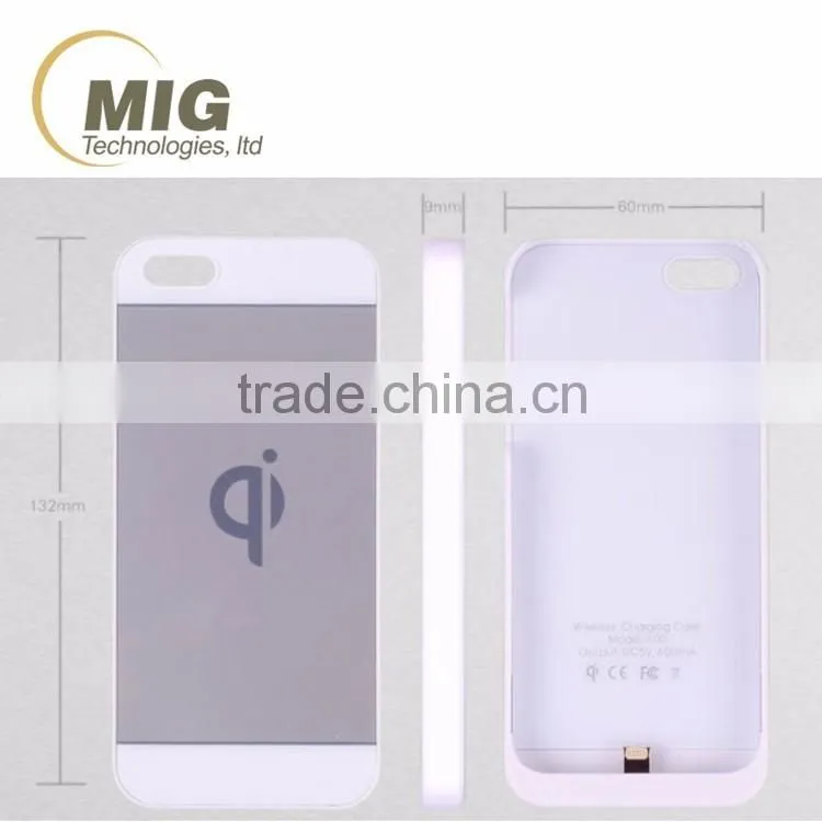 Qi Wireless Charger Receiver case for iphone 4/4s/5/5s, Portable wireless charger receiver case cover