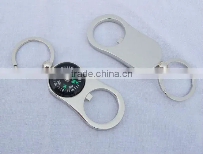 Pocket Metal Key Chain Compass with Beer Bottle Opener,Promotion Beer Bottle Opener