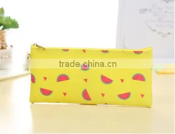 Professional fruit watermelon print zipper pencil bag china supplier