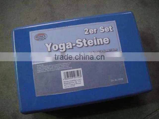 blue yoga brick/ yoga fitness set