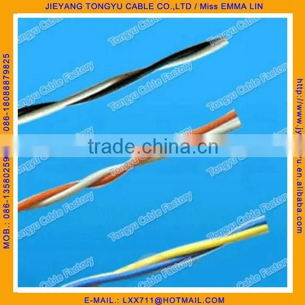 Twisted Red and White Speaker cable Colored speaker wire