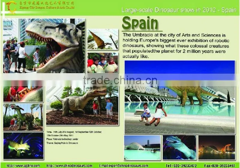Theme Park equipments animatronic dinosaur-events