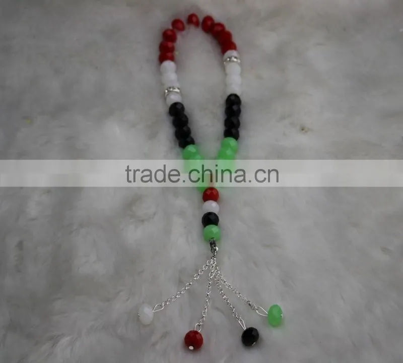 Yiwu hot seller 33 pieces/strand excellent crystal material prayer beads10mm islamic Prayer Beads