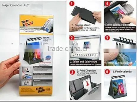 DIY tesktop calendar, table calendar, inkjet printing