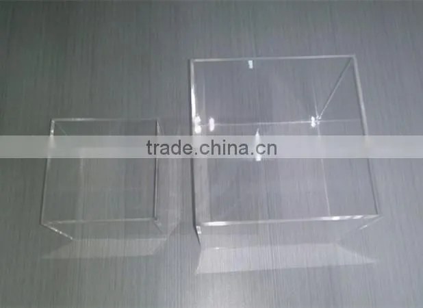 Acrylic material acrylic 5 sided display containner no lid