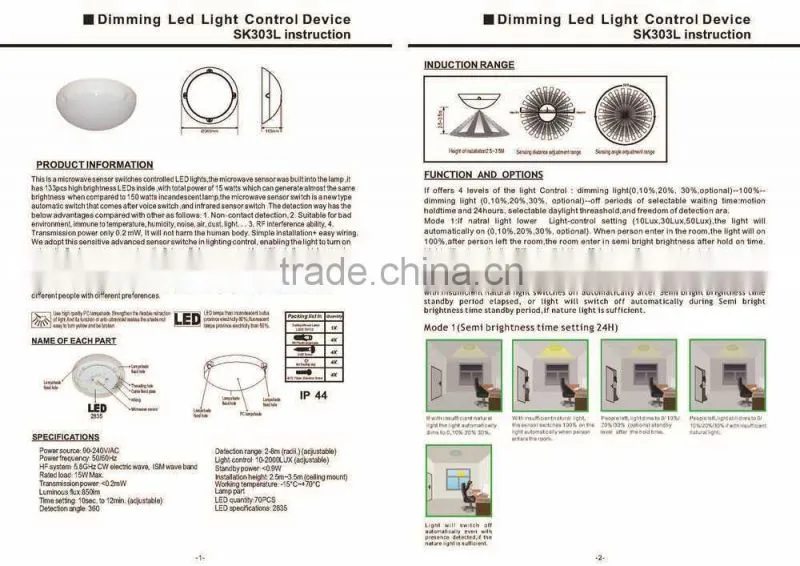 AC80V-240V 18W Surface Mounted Led Ceiling Light ,Led Motion Sensor Ceiling Lamp Lights d