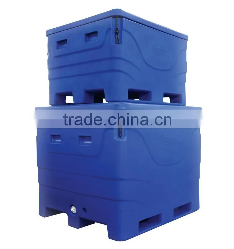 Insulated Plastic Fish Tub ,rotomoulded fish box, large cooler