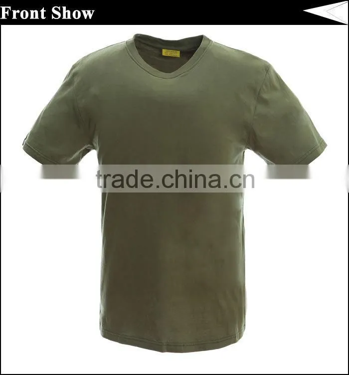 Military Camouflage Army 100% Cotton Army Green Plain T-Shirt