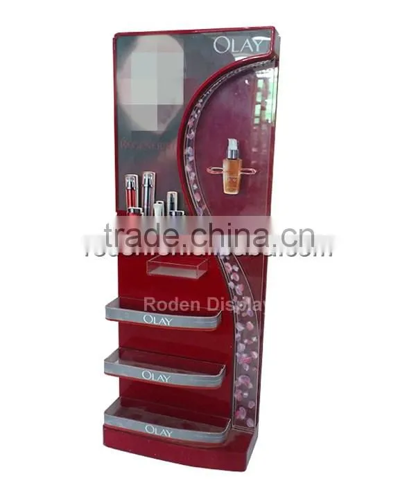 Clear Acrylic Beauty Case Cosmetic Showcase Cosmetic Floor Standing Display