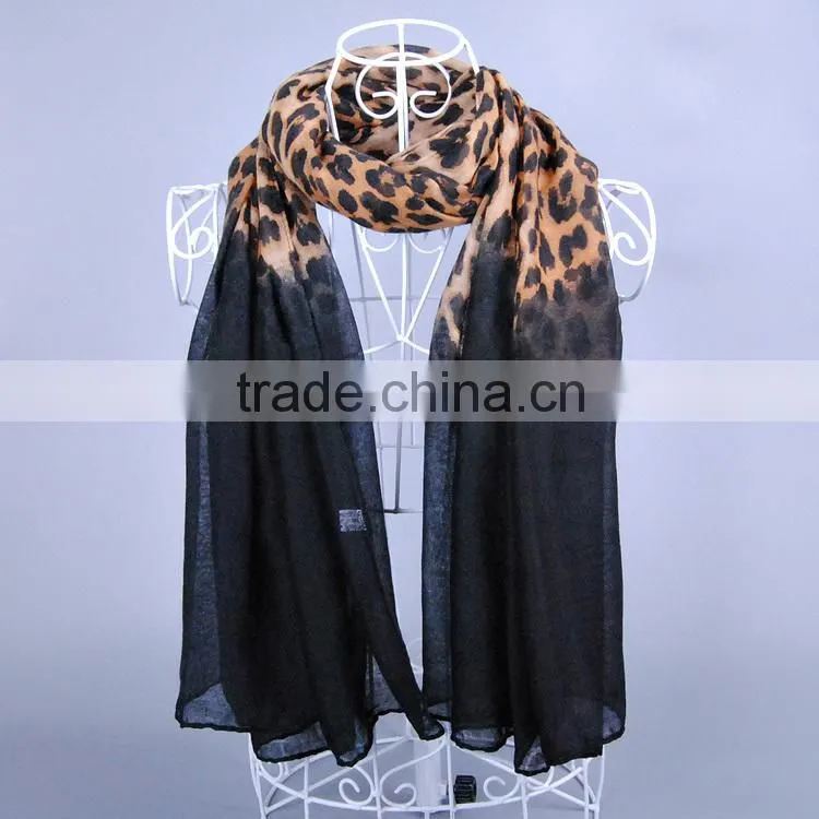 Leopard Pattern Viscose women shawl scarf Voile Scarves 180*90 Pashmina Shawls Muslim Hijab