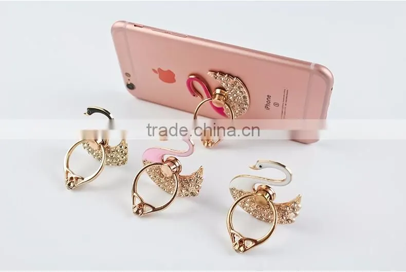 Samco Luxury Updated Re-Usable Metal Stainless Phone & Tablet Anti Drop Ring Stand Holder with Diamonds for Any Smartphones