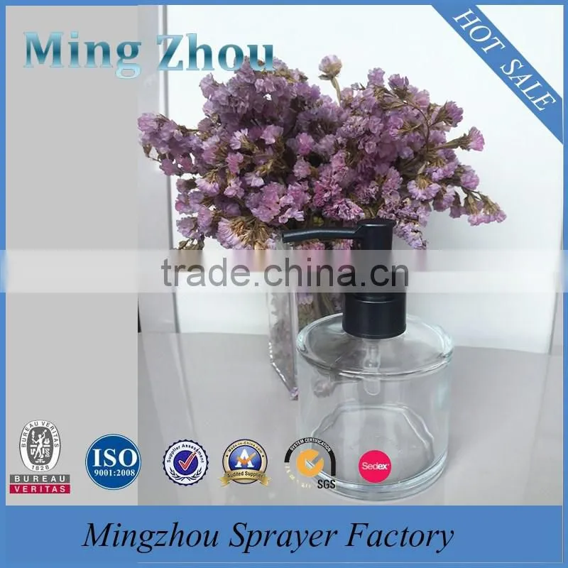 MZ-Bathroom cosmetic lotion pump/ foam soap pump spray with glass bottle