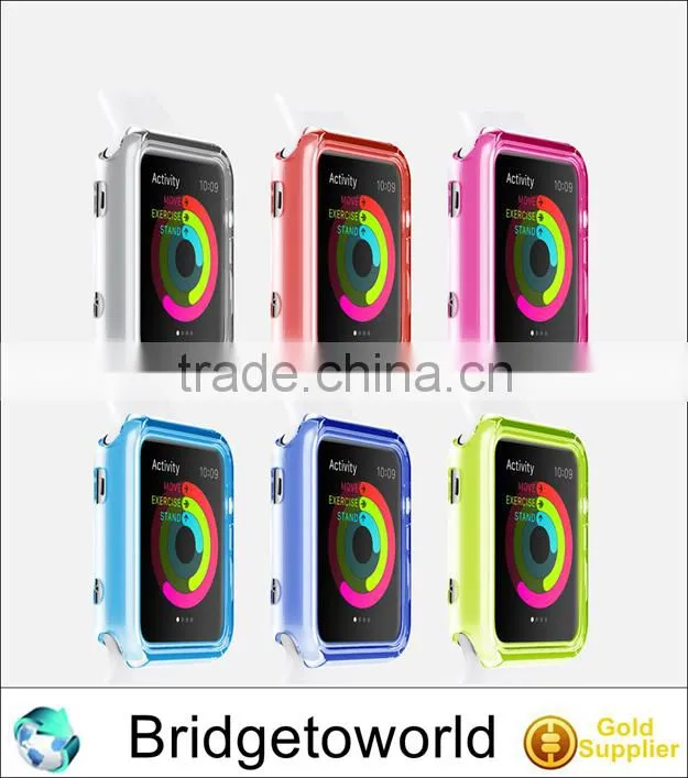 Soft Ultra Thin Transparent Protective TPU Gel Clear Cover Case for Apple Watch 38mm 42mm
