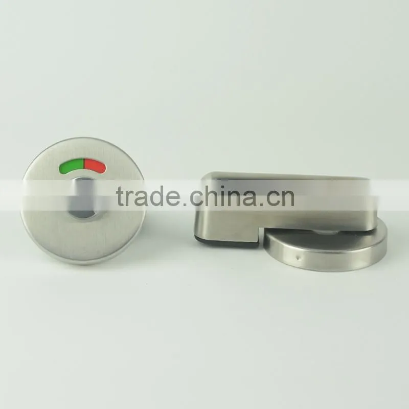 Stainless steel toilet cubicle partition fitting, door lock indicator