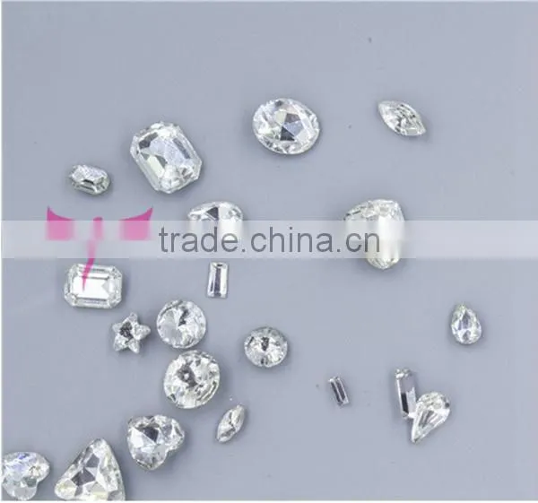 2015 high quality sharp bottom rhinestone/tip accessories crystal for nail art decoration