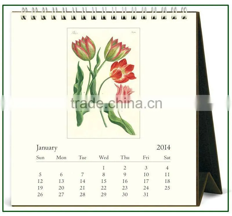 Printable elegant wall calendar design 2014